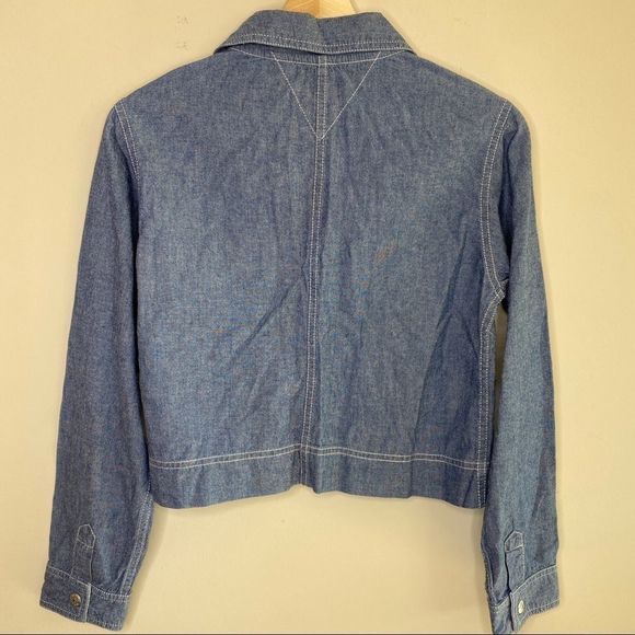 Tommy Hilfiger Chambray snap up jacket size Large - Picture 6 of 9